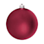 6-Count Burgundy Mix Shatterproof Ornaments, 100mm
