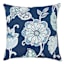Positano Navy Square Outdoor Throw Pillow, 16"