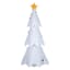 Mrs. Claus' Bakery White Christmas Tree with Ornaments Inflatable, 8.5'