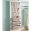 REAL SIMPLE 9-Pocket Fabric Hanging Closet Organizer with 3 Deep Shelves and Adjustable Strap