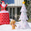 Mrs. Claus' Bakery White Christmas Tree with Ornaments Inflatable, 8.5'