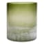Green Frosted Glass Hurricane, 7"