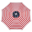 Stars & Stripes Flag Crank & Tilt Round Patio Umbrella, 7.5'