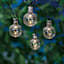 15-Count Solar LED G40 Globe String Lights with Black Wire