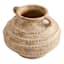 9in Textured Terracotta Clay Vase
