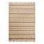 (B819) Panyer Ivory Striped Flatweave Area Rug, 5x7