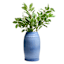 Flowing Blue Ceramic Decorative Vase, 12"