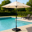 Black Patio Umbrella Base with Wheels, 53lb