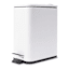 White Metal Rectangular Step Bin, 5l