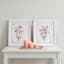 Pink Floral Canvas Wall Art Set, 11x14