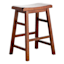Set of 3 Providence Dark Walnut Saddle Counter Stool