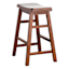 Set of 3 Providence Dark Walnut Saddle Counter Stool