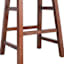 Set of 3 Providence Dark Walnut Saddle Counter Stool