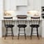 Set of 3 Stephanie Black Counter Stool