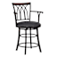 Set of 3 Stephanie Black Counter Stool