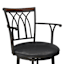 Set of 3 Stephanie Black Counter Stool