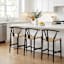 Set of 3 Denise Wishbone Black Wooden Counter Stool