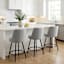 Set of 3 Elise Light Grey Counter Stool