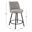 Set of 3 Elise Light Grey Counter Stool