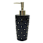 Providence 5-Piece Black & Gold Quilted Ceramic Stud Bathroom Set