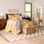Honeybloom 3-Piece Yellow Cotton & Linen Comforter Set, Full/Queen