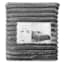 2-Piece Grey Ribbed Plush Comforter Set, Twin/Twin XL