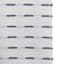 Ivory Reversible Ribbed Table Runner with Navy Blue Stripe Design, 14x72