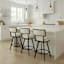 Set of 3 Zack Ivory Swivel Counter Stool