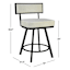 Set of 3 Zack Ivory Swivel Counter Stool