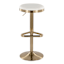 Set of 3 Providence Bailey Gold Adjustable Swivel Barstool
