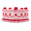 Valentine's Cake Shaped Novelty Candle, 6"