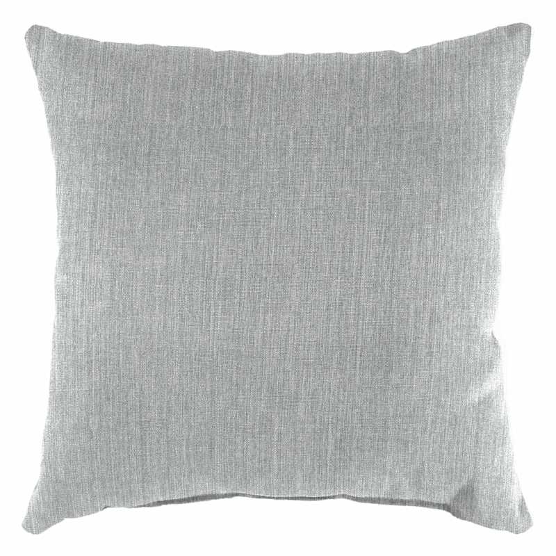 Tahiti Silver Square Outdoor Throw Pillow, 16"