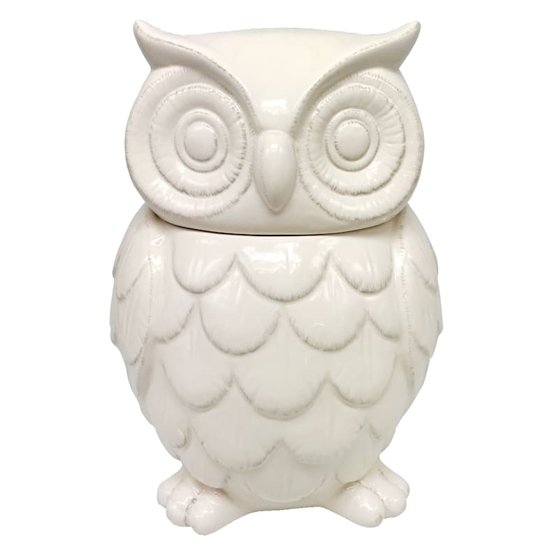 Ceramic Owl Cookie Jar, 10.5"