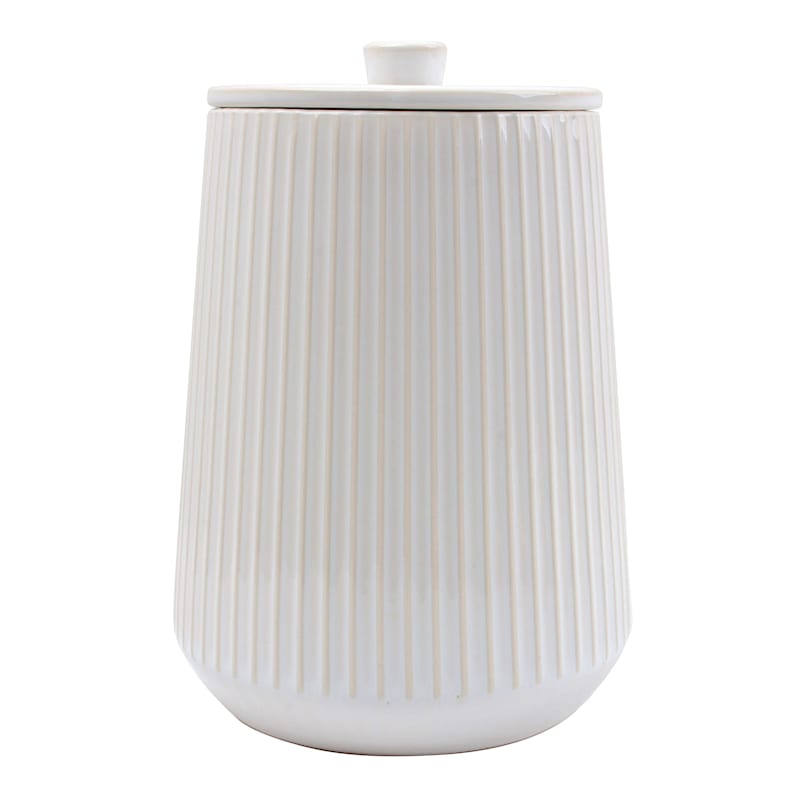 Honeybloom White Pasadena Canister, Large
