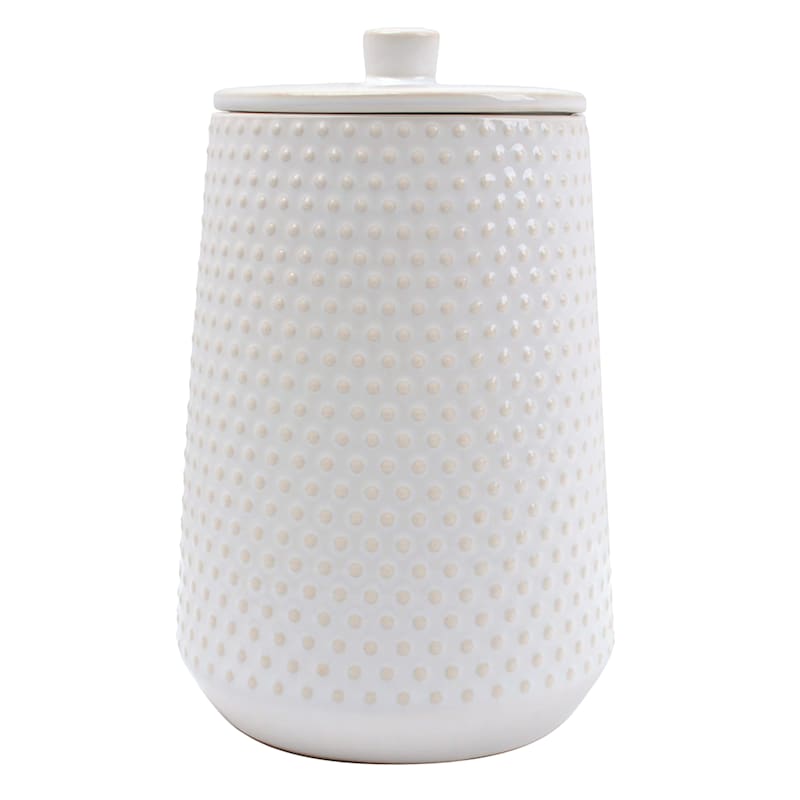 Honeybloom White Pasadena Canister, Medium