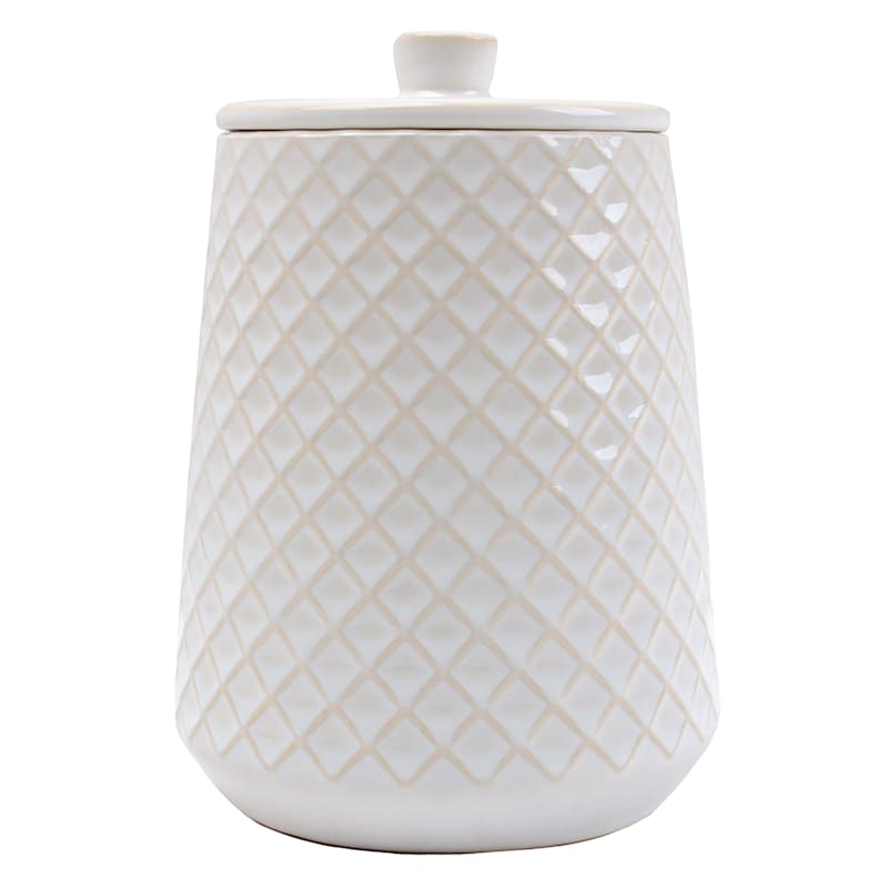 Honeybloom White Pasadena Canister, Small