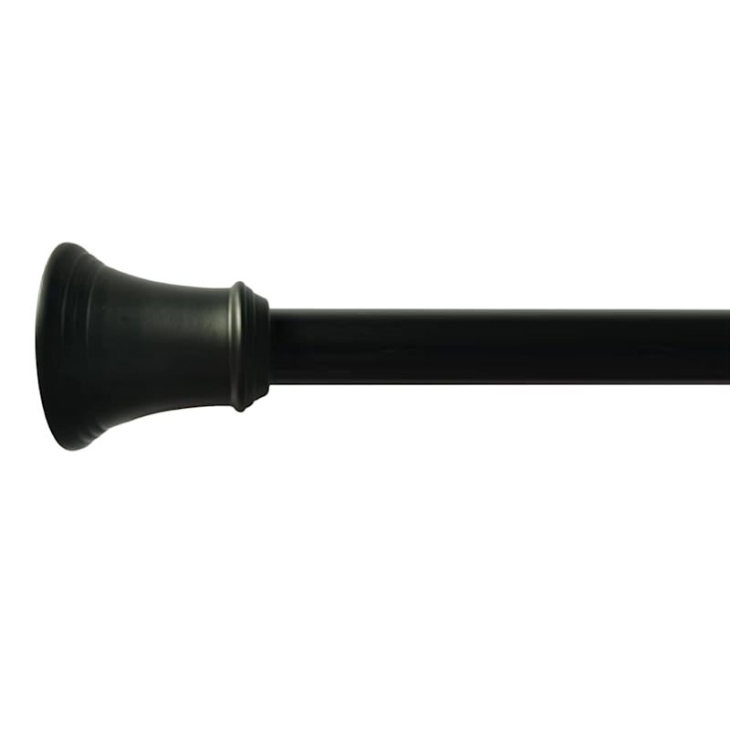 Black Cone Shower Tension Rod, 42-72"