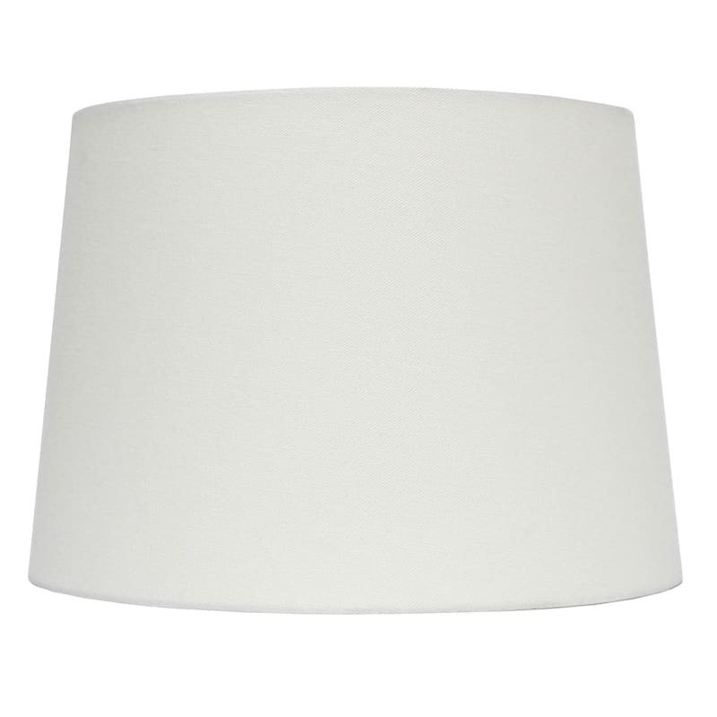 White Tapered Drum Medium Table Lamp Shade, 12x14x10