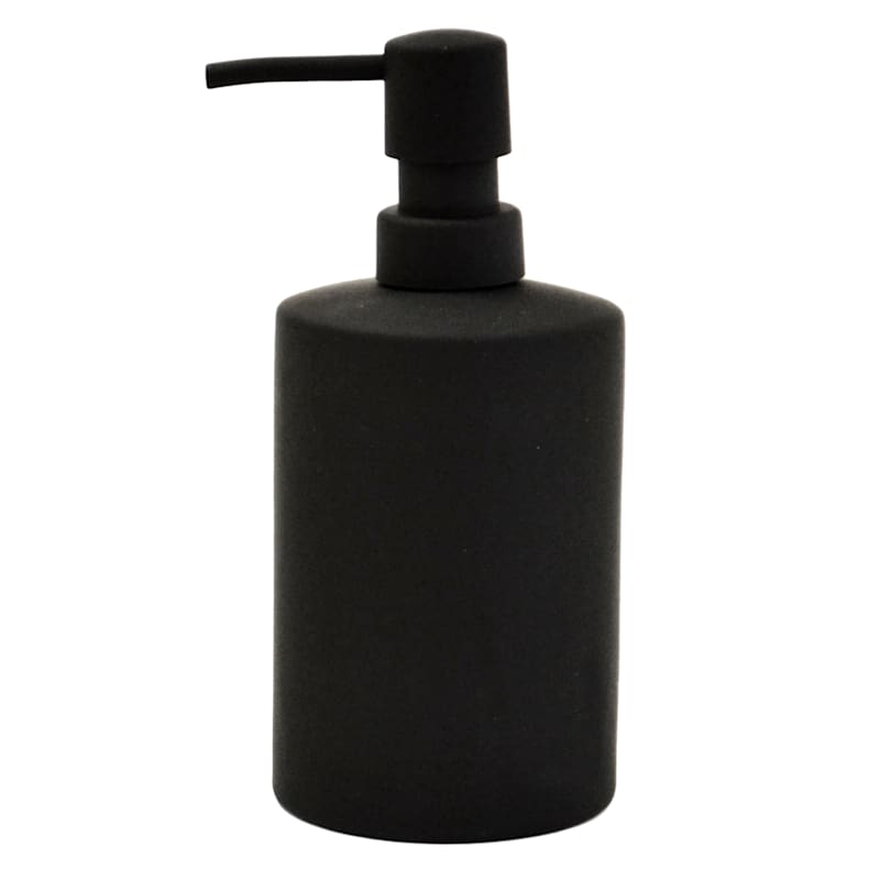 Crosby St. Denn Black Soft Touch Soap Dispenser, 7"