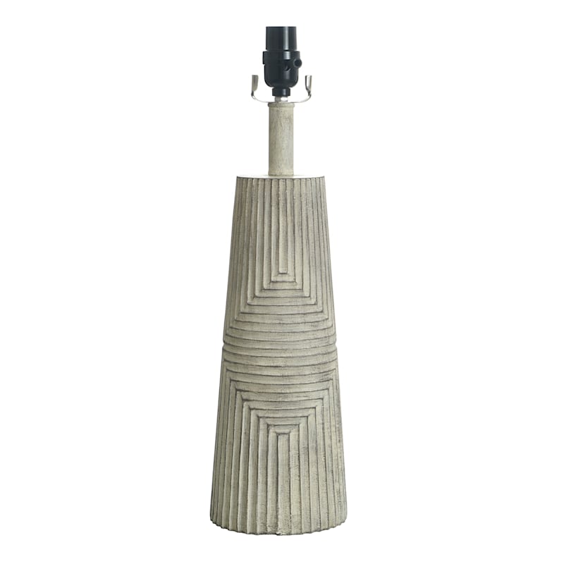 Found & Fable White Wash Geo Medium Table Base, 20"