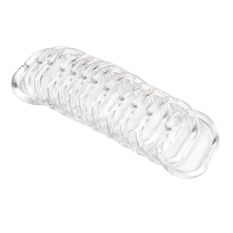 12-Pack Clear Shower Curtain Rings