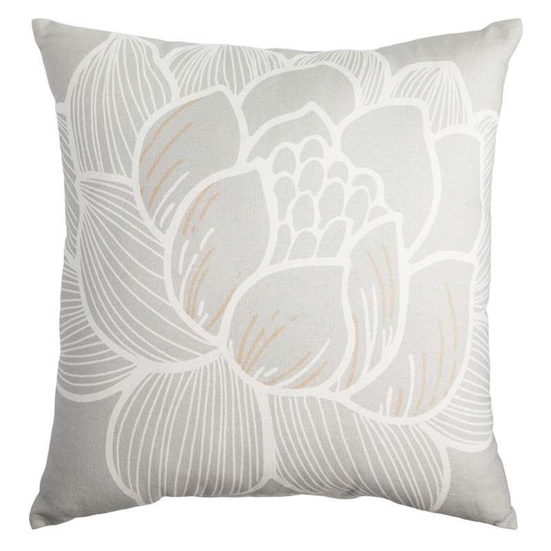 Found & Fable Metallic Flower Outdoor Throw Pillow, 18"