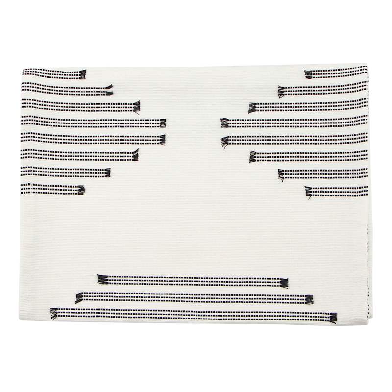 Black Broken Stripe Table Runner