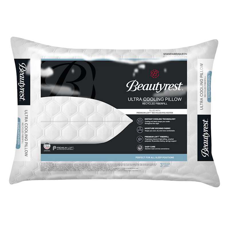 BeautyRest Ultra Cooling Bed Pillow, Standard/Queen