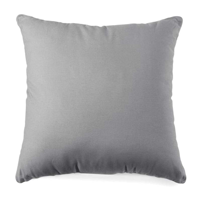 Grey Solid Color Pillow 25X25 At Home