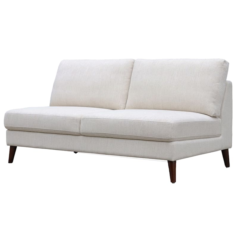 Barton Ivory Modern Armless Sofa 61 At Home