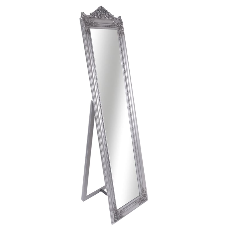 17X69 Ornate Silver Cheval Floor Mirror At Home