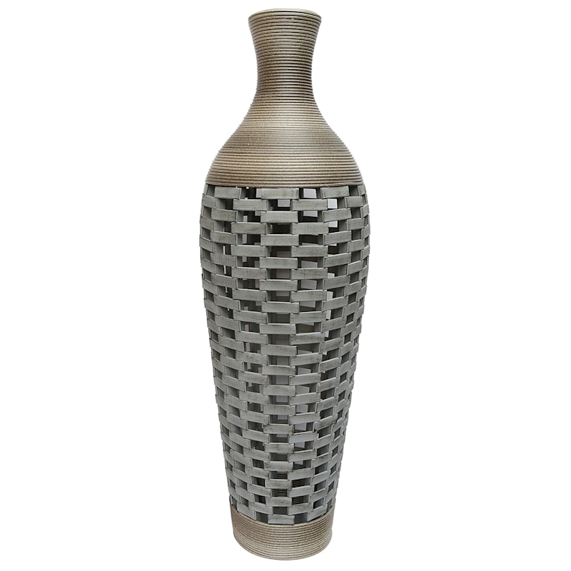 40in. Rattan Gray Vase At Home