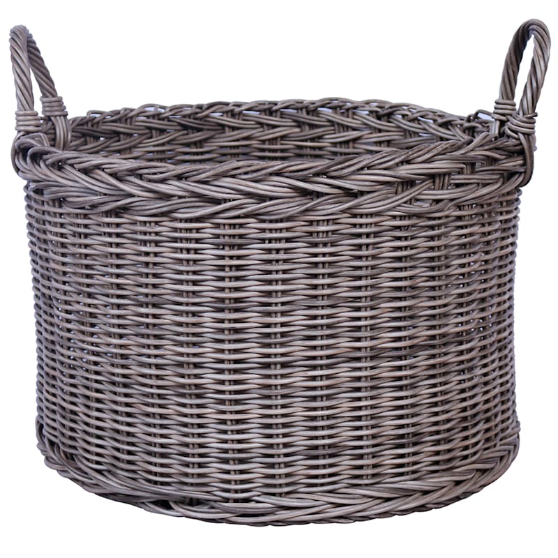 Grace Mitchell Rattan Round Basket, Large At Home
