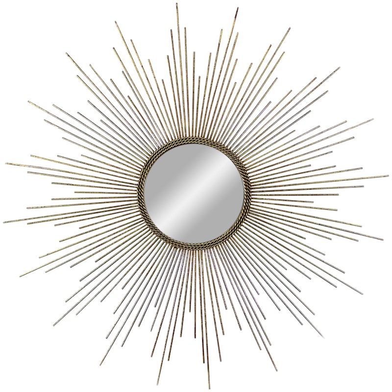 Gold Metal Starburst Mirror 36 At Home